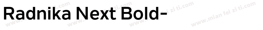 Radnika Next Bold字体转换